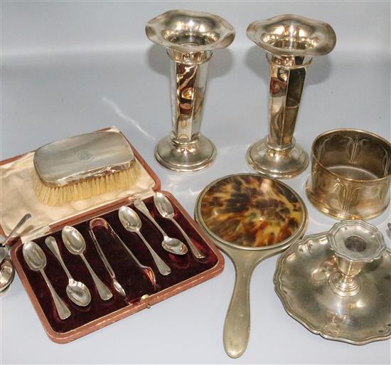 Assorted silver and plated wares